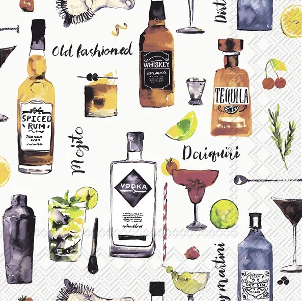 Guardanapo Unitário - COCKTAILS FOR HIM