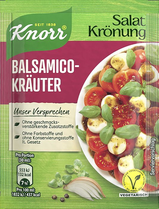 Knorr Salatkrönung Balsamico-Kräuter – Molho para Salada com Ervas e Balsâmico
