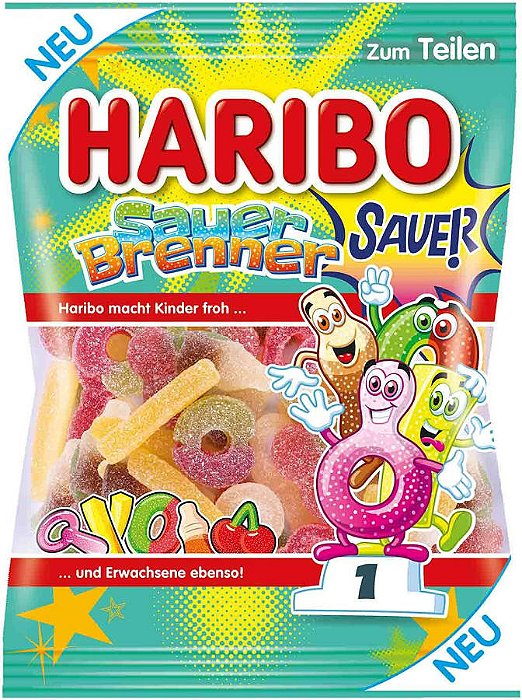 Haribo Sauer Brenner 160g - Fabricado na Alemanha