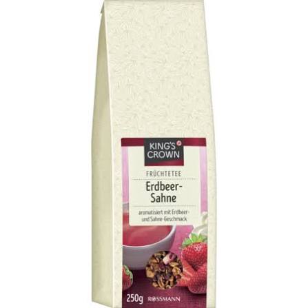Chá de Morango e creme - King's Crown Erdbeer Sahne 250g