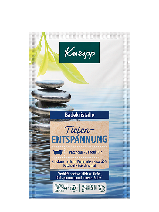 Sais de banho Kneipp Tiefenentspannung - Patchouli & Sândalo 60 g
