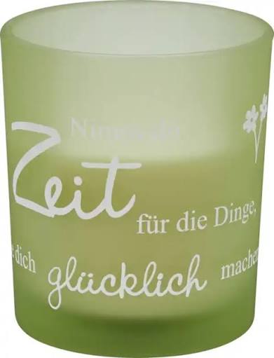 Vela Rubin Licht no Porta-Velas de Vidro Decorativo