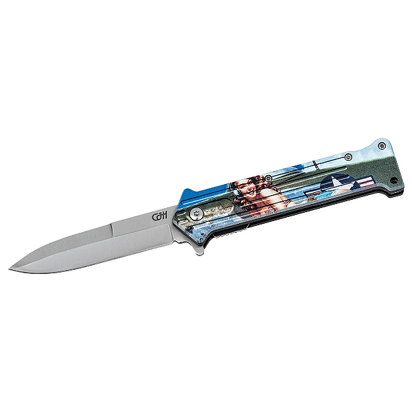 Canivete Herbertz CJH Einhandmesser Pin Up Flugzeug
