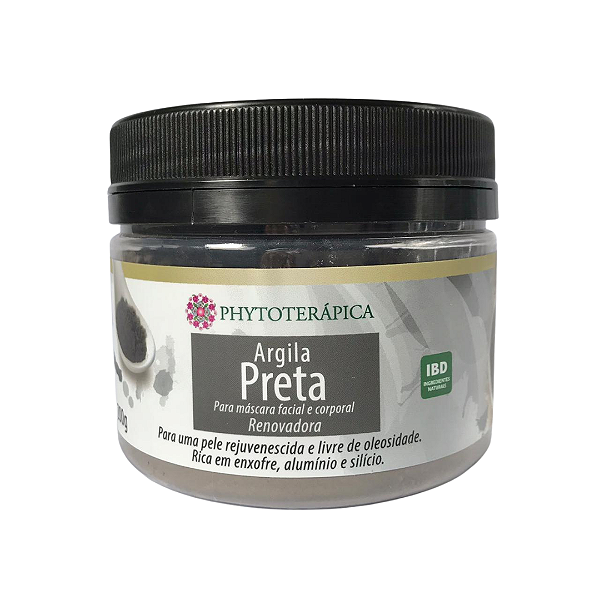 Argila Preto: rejuvenesce e oleosidade