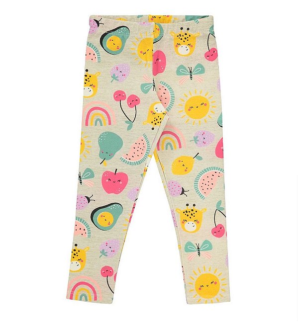Calça infantil estampada legging