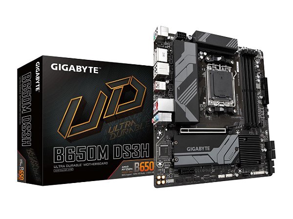 PLACA MAE GIGABYTE B650M DS3H DDR5 PCI 4.0 M.2 USB3.2 M-ATX AM5