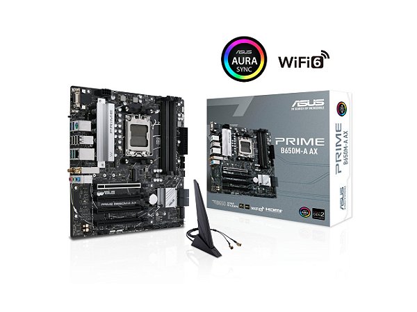 PLACA MAE ASUS PRIME B650M-A AX DDR5 PCI 5.0 M.2 USB3.2 M-ATX AM5