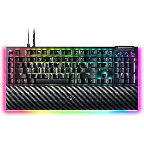 TECLADO RAZER BLACKWIDOW V4 PRO GAMING MECANICO GREEN SWITCHES CHROMA RGB BLACK