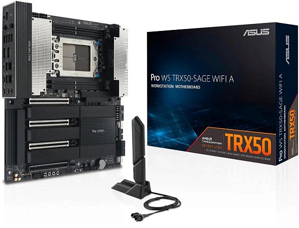 PLACA MAE ASUS PRO WS TRX50-SAGE WIFI A CEB WORKSTATION PCIE 5.0 X 16 M.2 USB4 10GB 2.5 GB LAN STR5