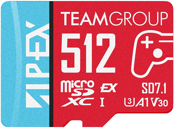 MICRO SD TEAMGROUP APEX MICROSDXC EXPRESS CARD 512GB 800MB/S PARA NINTENDO-SWITCH2 ROG ALLY STEAM DECK