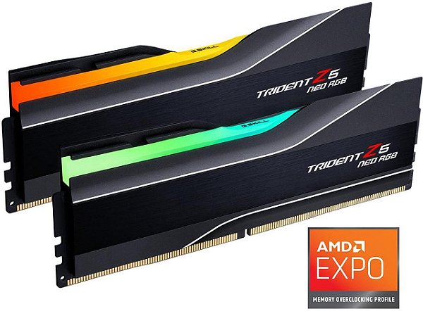 MEMORIA G.SKILL TRIDENT Z5 NEO RGB SERIES AMD EXPO SDRAM DDR5 6000MHZ 32GB KIT 2x16GB CL 30 F5-6000J3038F16GX2-TZ5NR