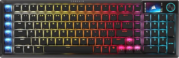TECLADO CORSAIR VANGUARD AIR 99 WIRELESS LOW PROFILE OPTICAL MECANICO RGB OPX SWITCHES 8000HZ BLACK