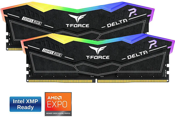 MEMORIA TEAM GROUP DELTA RGB AMD EXPO / INTEL XMP SDRAM DDR5 6000MHZ 16GB KIT 2x8GB FF3D516G6000HC38ADC01