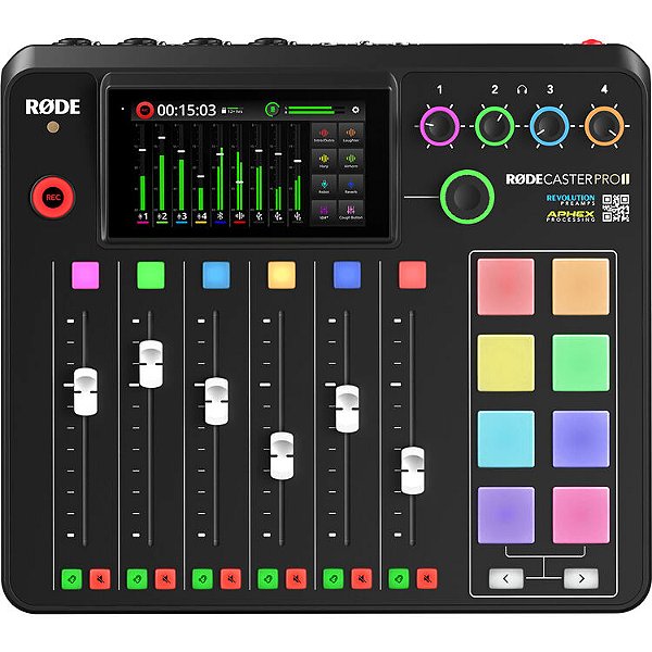 MIXER RODE RODECASTER PRO II ALL-IN-ONE PARA MUSIC PODCASTING STREAMING CRIADOR DE CONTEUDO