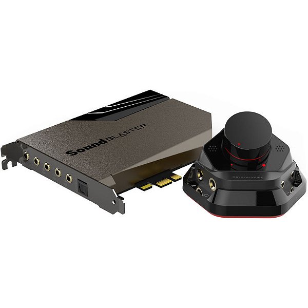 PLACA DE SOM CREATIVE SOUND BLASTER AE-7 SOUND CARD PCI-E 127DB DNR DAC DOLBY DTS ENCODING BLACK