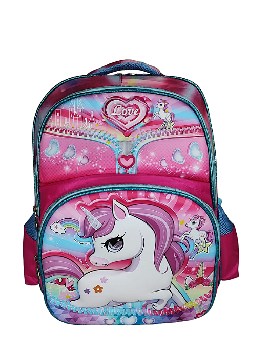 Mochila Feminina Infantil Colorida Unicórnio ( 2359 )