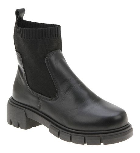 Bota Feminina Couro Cano Curto Tratorada Cacharel