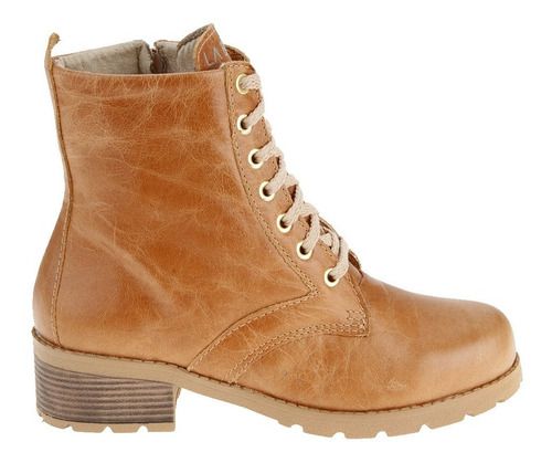 Bota Feminina Couro Cano Médio Tratorada Cacharel