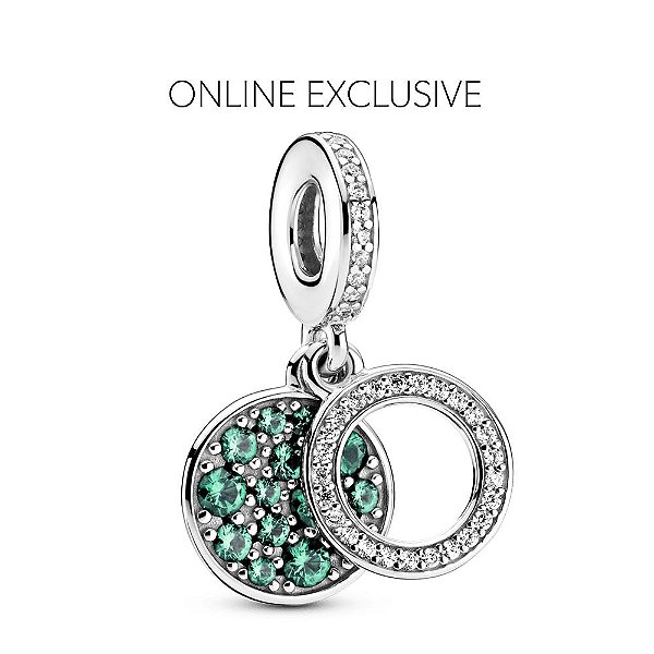 Pingente verde brilhante