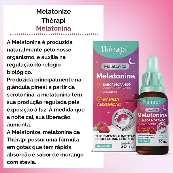Melatonina Gotas Morango 20ml