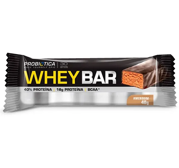 Whey Bar Amendoim 40G Probiotica
