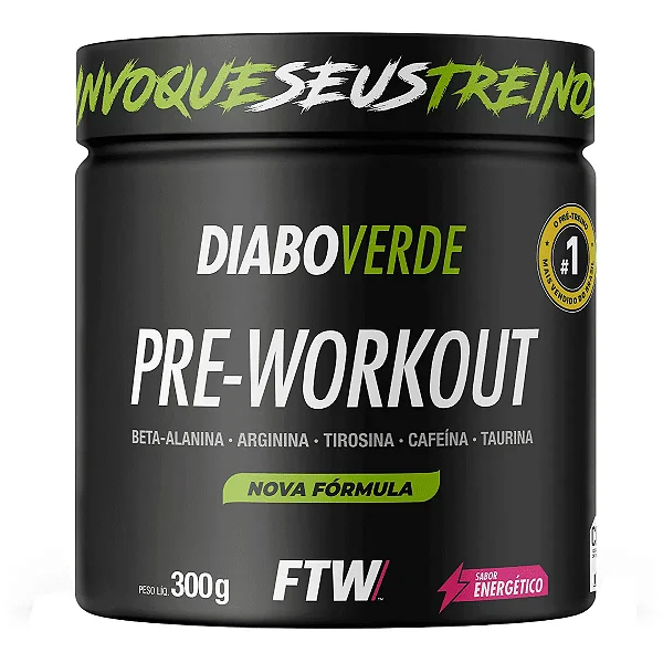 Diabo Verde #Pre-Workout Energético 300G Ftw