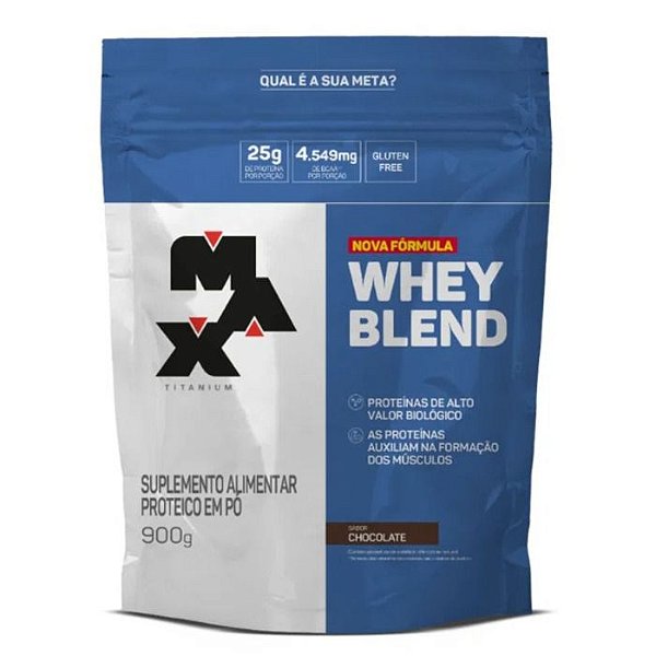 Whey Blend Refil 900G Chocolate Max Titanium