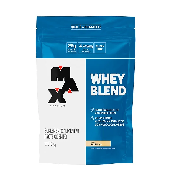 Whey Blend Refil 900G Baunilha Max Titanium