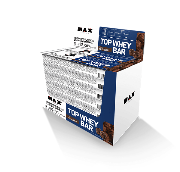 Top Whey Bar Display C/12 Brigadeiro Max Titanium