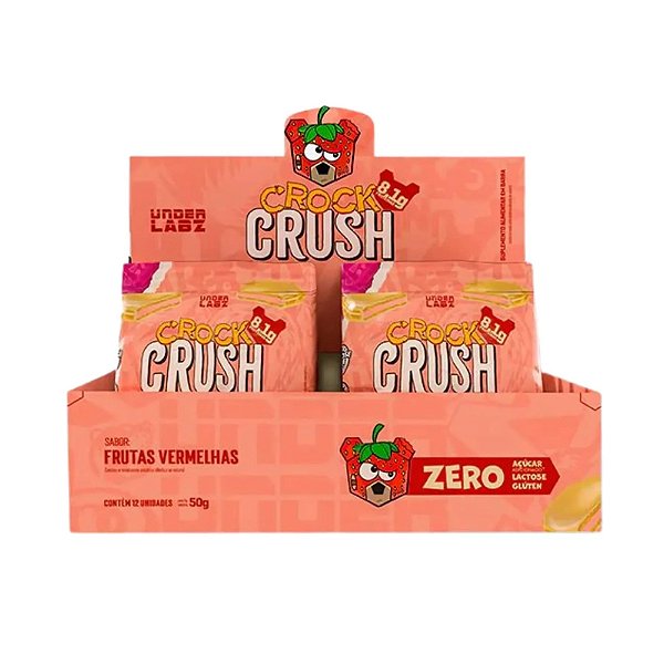 Alfajor Crock Crush 50G C/12 Frutas Vermelhas Under Labz
