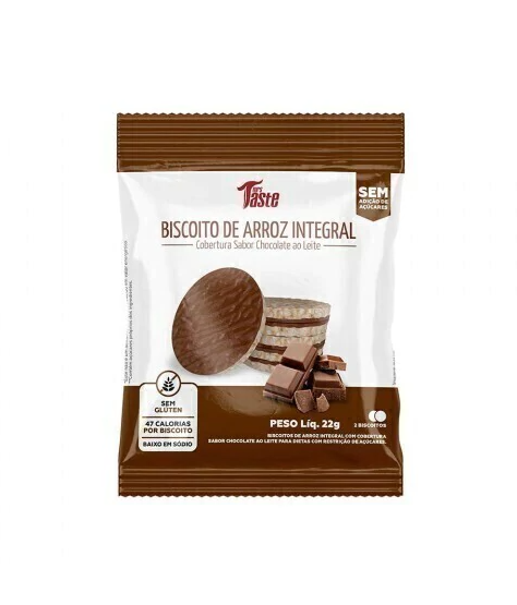 Biscoito De Arroz  Chocolate 22Gr Display C/12 Mrs Taste