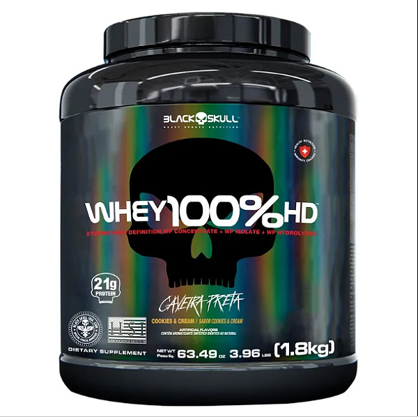 Whey 100% Hd Cookies & Cream 1.8 Kg Black Skull