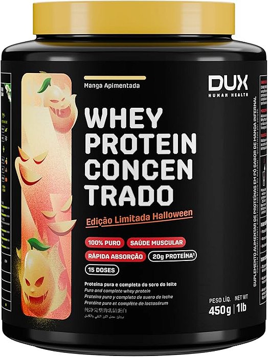 Whey Protein Concentrado Halloween 450G - Manga Apimentada - Dux Nutrition