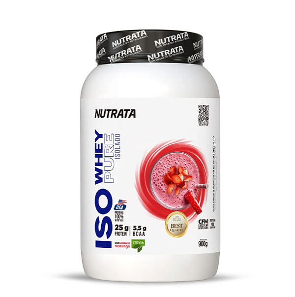 Iso Whey Pure Strawberry Milkshake 900Gr - Nutrata