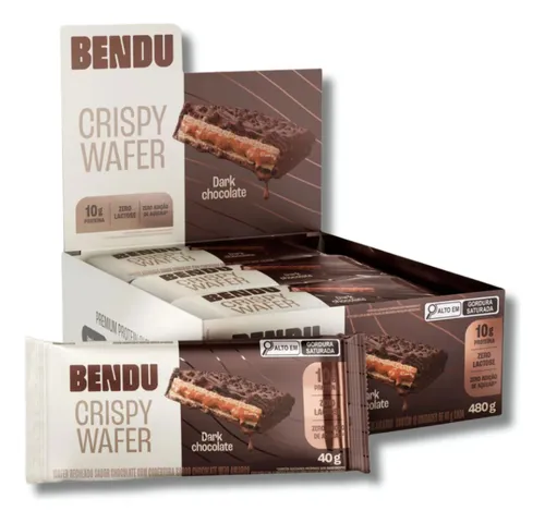 Crispy Wafer Dark 40g Display C/12 Unidades – Bendu