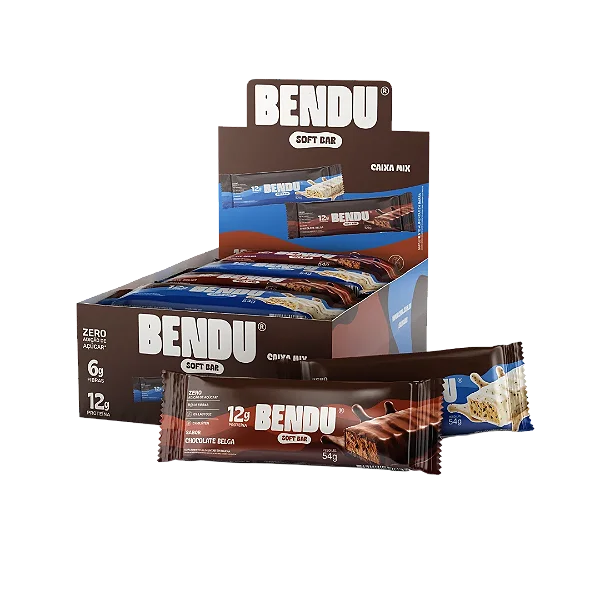 Soft Bar Dark Chocolate 50g Display com 12 Unidades – Bendu