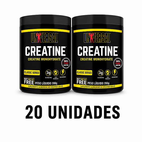 COMBO 20 Unidades - Creatina 200g + 200g Universal
