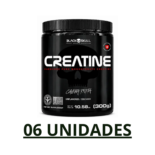 Combo - 6 Creatina 300g Black Skull