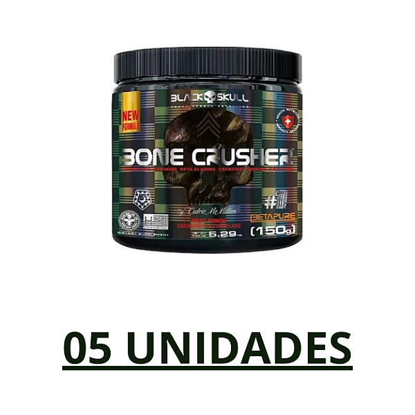 Combo 05 unidades - Bone Crusher 150g Black Skull - Fruit Punch