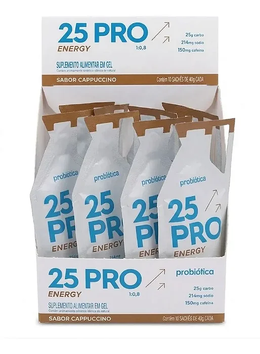 Gel 25 Pro Energy Sache 40g Display Com 10un Probiotica - Cappuccino