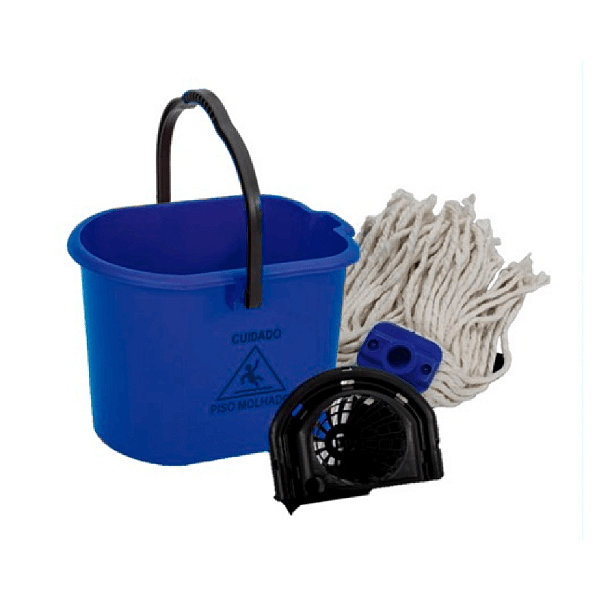 Kit Mopinho com Balde 15L, Espremedor e Refil 170 g