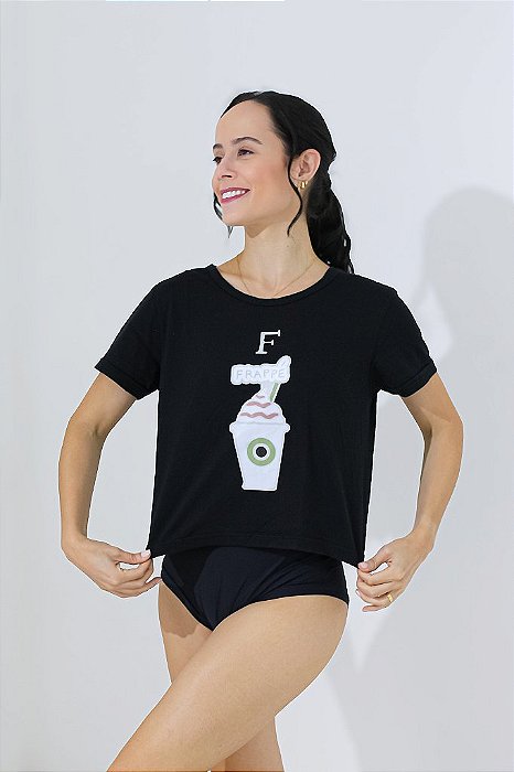 Camiseta Cropped de Algodão - Frappé