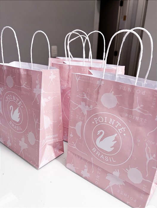 Embalagem - Sacola Rosa Cisne