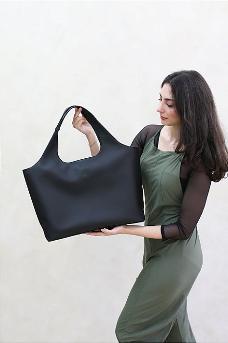 Bolsa Pointè Tote Grande - Preta interno Nude