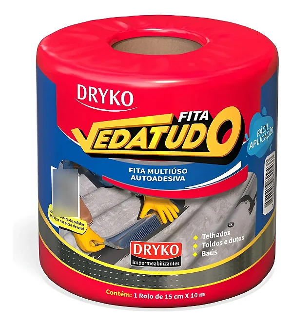 Fita manta asfáltica auto adesiva aluminizada 15 cm x 10 m