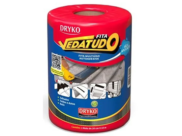 Fita manta asfáltica auto adesiva aluminizada 20 cm x 10 m