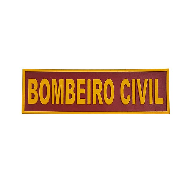 Emborrachado Bombeiro Civil Para Bornal De Perna 16x5cm