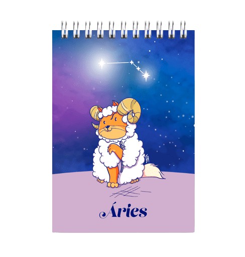 Gato de Áries - Caderno A6