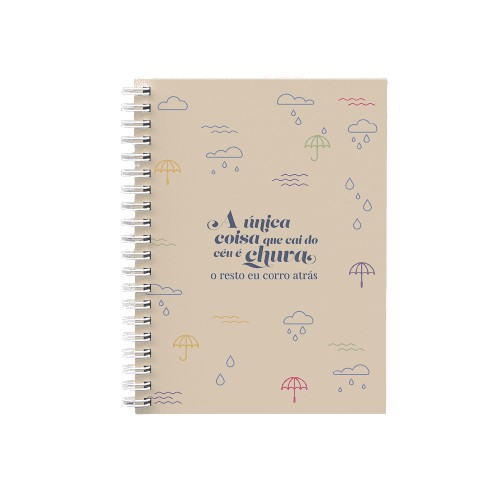 Tempo de chuva Caderno A5