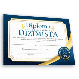 Diploma de Consagração de Dizimista (cento)